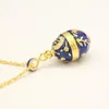 Подвесные ожерелья, подходящие для европейского ювелирного ожерелья для бренда синяя эмале