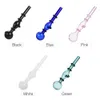 Transparent Tobacco Smoking Pipe Glass Oil Burner Pipe Glassware Herb Hookah Cigarette Shisha Tube Pipes dab rig bong