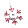 Modische Schneeflocken-Kristall-Druckknopf-Halskette, 18 mm, Ingwer-Druckknöpfe, Charms-Halsketten für Damenschmuck