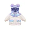 2021 Hiver Enfants Manteau Bébé Garçon Fille Parka Vêtements Coloré Surface Brillante Blanc Canard Vers Le Bas Chaud Enfants 2-6Y Vêtements D'extérieur À Capuchon J220718