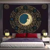 Luna in bianco e nero Mandala Arazzo Boho Decorazione Photo Room Camera da letto Decorazione della parete Estetica Parete in tessuto Tappeti da parete Tapiz J220804