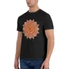 T-shirty męskie święte mandala pizza T Shirt Fast Food Cultura symbol retro bawełna T-shirt krótkie rękawy graficzne topy dla mężczyzn para koszulka