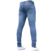 Hommes Jeans Hommes Maigre Super Hommes Non Déchiré Stretch Denim Pantalon Taille Élastique Grande Taille Européenne Long PantalonMen's Heat22