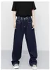 Jeans pour hommes hauts hautes femmes pantalons noirs streetwear pantalon de jambe largement model maman panton de denim