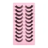 Handmade Multilayer False Eyelashes Thick Curly Russian Strip Fake Lashes Extensions