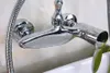 Set doccia per bagno Miscelatore per vasca da bagno con rubinetto a parete cromato lucido con testa a mano Kna181Bathroom