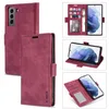 Étuis en cuir pour Samsung Galaxy S21 S20 Ultra S10 S9 S8 Plus S7 S6 Edge S20FE S21FE Note 8 9 10 Pro 20 Ultra Wallet Phone Case