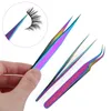 Eyelash Curler Stainless Steel Eye Lashes Tweezers False Fake Eyelashes Extension Nippers Applicator Clip Makeup ToolsEyelash4999088