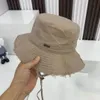 bucket hat luxury designer woman Summer Wide Brim Hats Metal Logo Solid Color