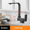 Kitchen Faucets Black Square Window Creative Folding Tap Rotatable Faucet Brass Front For Hidden SinksKitchen