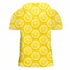 3D Meyve Limon Sarı Erkek Kapşonlu Tshirt Baskılı Taze Tema Man Hoodies Tee Shirt Unisex Büyük Boyut Tshirt 220623