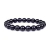 Beaded Strands Natural Black Obsidian Bracelet Minimalist Men Charm Brazalete Hombre Yoga Jewelry Armband Pulseras 4/6/8/10/12mmBeaded Lars2