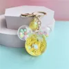 Flocon de neige tête de souris porte-clés anneaux mignon Micky Quicksand pendentif porte-clés porte-clés mode femmes créatif sac breloques cadeaux dessin animé voiture porte-clés bijoux accessoires