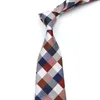 Mode Plaid Rayé Cravate 8 cm Marine Polyester Mâle Bureau Cravate Formelle D'affaires Smoking Costume Chemise Cravate Cadeau Pour Hommes Accessoire 220409