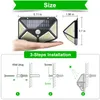 180 100 LED Solar Light Outdoor Solar Lamp with Motion Sensor Solar LED Light Waterproof Sunlight Powered for Garden Decoration 220531