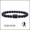 Konst och hantverk 12 Constellations Strand Armband Natural Black Glass Bead Armband Star Sign Constellation Horoscope Coup Sports2010 Dhrko