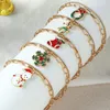 Lien chaîne noël main corde Bracelet breloque père noël alliage pendentif perles noël bijoux cadeau Ly tendance magasin Fawn22