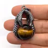 Dragon Claw Natural Crystal Stones Charms Round Tiger eye noir onyx Rose Quartz Stone Ball Charm Perles Pendentifs pour la fabrication de bijoux
