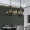 مصابيح قلادة Nordic Luster LED Glass Lights American Restaurant Decor