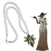 Pendentif Colliers Alcina Vampire Lady Dimitrescu Perle Collier Ras Du Cou Pour Femmes Game R Evil 8 Village Cosplay Fans Bijoux Elle22