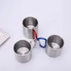 Stainless Steel Party Barbecue Mug Juice Cold Drink Milk Tea Cups Beer Mugs With Carabiner Handle Travel Portable Water Cup BH6515 TYJ