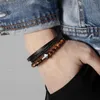 Bracelets de charme Classique Croix En Cuir Hommes Bracelet Mode Fait Main Multicouche Pour Bijoux GiftCharm Lars22