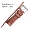 Cowhide Strap Women Men 20 22 24mm Genuine Leather Vintage bands Dark Brown Red Black Belt Band Accessories Bracelet G220420