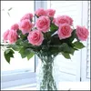 5PCS 45cm Konstgjorda blommor Bouquet Beautif Silk Roses Bröllop Hem Bordsinredning Ordna Fake Växter Alla hjärtans dag Present Drop Leverans 20