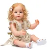 NPK 55CM Full body Silicone Reborn Toddler Girl Princess Sue-Sue Dettagliato a mano Paiting Capelli radicati Giocattolo impermeabile per ragazze 220505