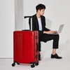 Suitcases TALE 606 Spinner Aluminum Travel Suitcase 20"24"28" Check In Rolling Luggage Bags On WheelsSuitcases