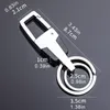 Party Favor Promotion Gift 2-Rings Men's Metal Keychain Customizable Logo Portable Key Chain Double Rings Anti-Rust Car Keyrings ZL0787