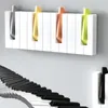 Hooks & Rails Piano Keys Hook Hanger Wall Mounted Coat Creative Decoration Home Living Room Bedroom GassHooks