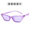 Lunettes de soleil dames Cat Eye 2022 Fashion Jelly Color Lunes Sexy High Quality Triangle Purple UV400Sunglasses1221321