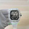Hot Selling Top Quality Watches 44mm x 50mm RM35-02 RAFA NTPT Carbon Fiber Skeleton Sapphire Glass Transparent Mechanical Automatic Mens Men's Watch Wristwatches