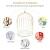 Hooks Rails Cosmetics Storage Stand Bird Cage Shaped Dessert Display Rack Desktop OrganizerHooks