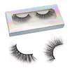 3D Mink Fransar 16 Stilar Faux Mink Lösögonfransar Naturliga Långa Dramatiska Ultra Wispies Fluffiga ögonfransar Hela Strips Falska ögonfransförlängning Makeup Tool