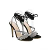 Sandalen Einfache und bequeme Strass-Schnür-High-Heel-Damen-Sexy-Frauen-HeelsSandalen