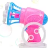 Wholesale Summer Funny Magic Bubble Blower Machine Electric Automatic Bubble Maker Gun with Mini Fan Kids Outdoor Toys Wedding Supplies