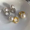 French Summer Niche Retro Design Pearl Earrings Stud Female Senior Ins Fashion Sweet All-Match Jewelry Accessories Gift