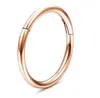Anello sottile anello di rosa in oro rosa titanio in acciaio inossidabile gioielli pierce per donne uomini