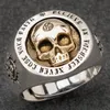 Metal Punk Top Quality Gothic Skull Ring Men Biker Jewelry Halloween Gift