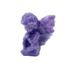 Decoratieve objecten Figurines natuurlijke lepidoliet gesneden kristal angeljongen kwarts figurine cupide genezende kristallen reiki decor feng shui geluk