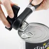Can Opener Manual Tin Bottle Opener with Smooth Edge Food Grade Anti-Slip Hand Grip Effort-Saving Design Multifunctional Stainless Steel Canning Kitchen Utensils
