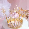 Outros suprimentos de festa festiva 3pcs Ballet Girls Cake Topper Dancing Girl Dono Decoração de Decoração de Casamento de Baby Chuveiro Baking Decoration Toys