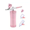 Pistolet z pistoletem na pistolet aerograf tatuaż Airbrush Portable ładowanie pompy powietrza Pen Pióro malarstwo kolorowanki Manicure Hydrating Instrument