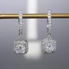 Boucles d'oreilles pendantes en zircon cubique bijoux fantaisie en cristal diamant lustre boucles d'oreilles pour femmes cadeau volonté et sable