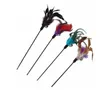 Cat Teaser Wand Toy Toy Interactive Pet Kitten Birds Feather Sticks com Bell