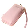 財布新しいファッション女性財布ソリッドPUレザーバンドショルダーバッグ携帯電話大型カード所有者ウォレットハンドバッグバッグ220627
