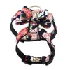 Dog Collars & Leashes Pet Puppy Adjustable Flower Print Bowknot Vest Chest Strap Walking Harness Accessories Mascotas Suministros Para Perro