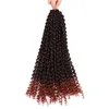 LANS Synthetic Passion Hair 18 Inch Butterfly Locs Water Wave Afro Crochet Braid Extension 80gpcs Spring for black women LS6300556